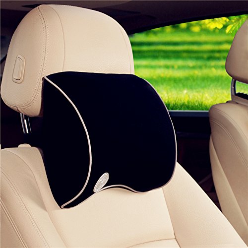 HONCENMAX Car Neck Pillow - Driving Comfortable Soft Memory Foam Auto Seat Headrest - Protect Neck&Vertebra - Fit Travel/Office/Home/Car - Neck Guard Artifact Black