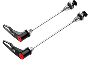 BIKOOCO Ultra High Strength Titanium Alloy Bike Axle Skewer Set for Quick Release - 100mm Front/130mm Rear for Road Bike &100mm Front/135mm Rear for MTB Bike