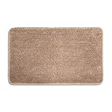 Indoor Doormat Front Door Mat Non Slip Rubber Backing Super Absorbent Mud and Snow Magic Inside Dirts Trapper Mats Entrance Door Rug Shoes Scraper Machine Washable Rug Carpet - Tan, 20