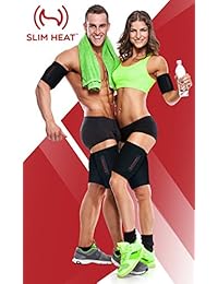 Slim Heat - Vendas corporales para brazos y muslos (juego de 4 unidades) para mejorar el contorno, pérdida de peso y compresión desintoxicante, ayudar a reducir la celulitis. Cuerpo más delgado, músculos tonificados y quemador de grasa natural