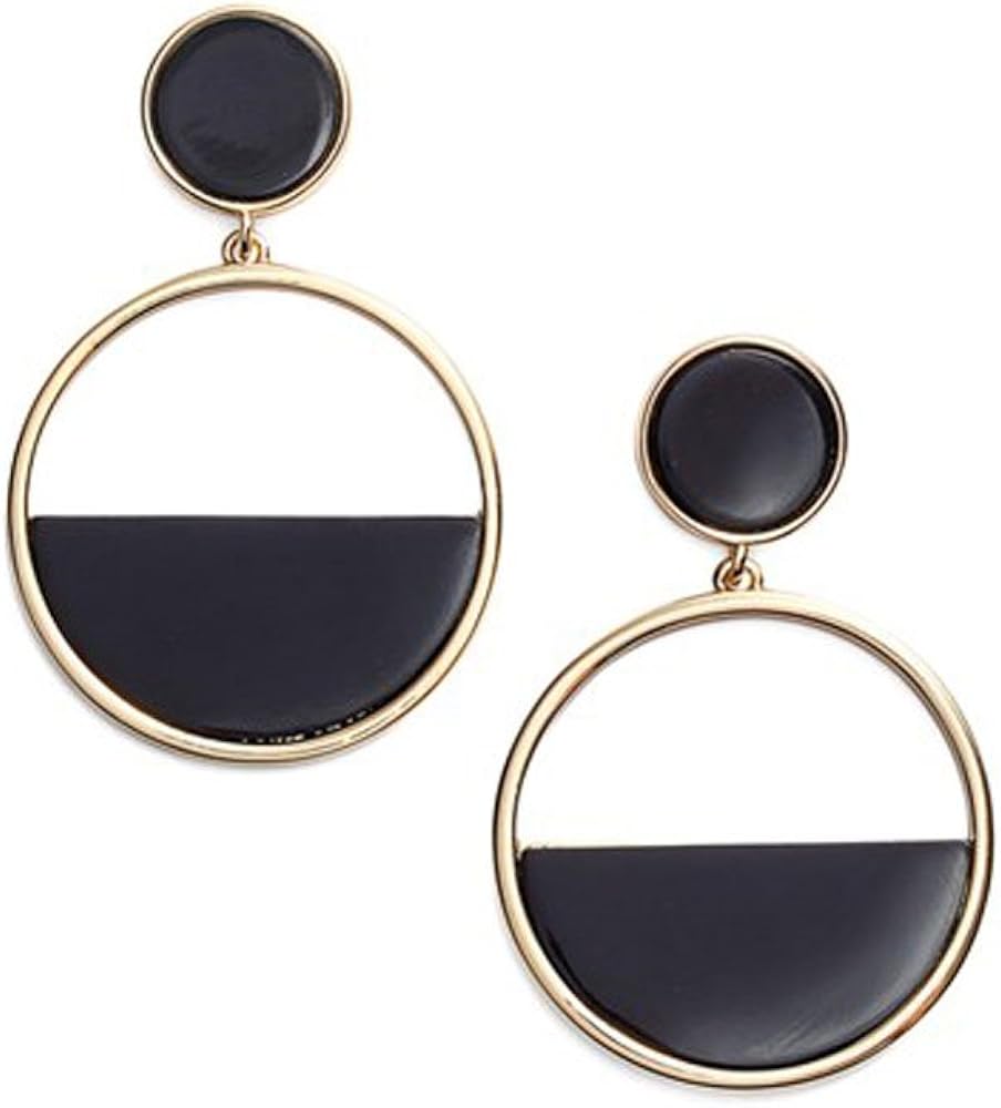 kate spade new york "Kate Spade Earrings" Black Drop Hoop
