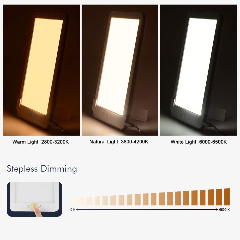 10000 Lux Lamp,SAD Phototherapy Lamp, Full Spectrum SAD Light Box with