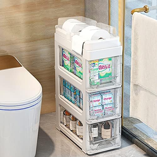 Conworld Slim Drawer Cart with , 3 Tier Narrow Bathroom Organizer