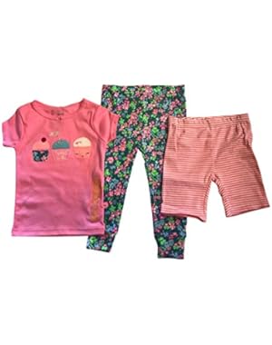 Baby-girls Sweet Girl cupcakes Pajamas Set (3 Piece)12M