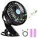 sanipoe Clip on USB Desk Fan, 4400mAh Rechargeable Battery Operated Table Fan Adjustable Speeds Mini Portable Desktop Fan, Best for Baby Stroller, Car, Gym, Office, Outdoor, Travel, Camping