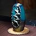 Mayco Bell Backflow Incense Burner Ceramic Aromatherapy Furnace Smell Aromatic Home Office Incense Road Crafts Tower Incense Holder with 10 Cones (Green)