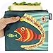 QOGiR Reusable Snack Bags and Sandwich Bags with Handle (Fish) (Fish)