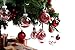 AMS 24ct Clear Christmas Ball Ornaments, 2.76''/70mm Shatterproof Hanging Xmas Balls Baubles Set for Christmas Tree with Stuffed Delicate Decorations for Wedding Christmas (Red)