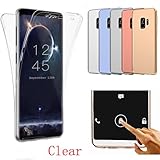 Samsung Galaxy S9 Plus Case,AMASELL 360 Coverage Full Body Protective Shell Shockproof Front and Back Crystal Transparent Soft Silicone Rubber Cover Case Cover for Samsung Galaxy S9 Plus,Transparent