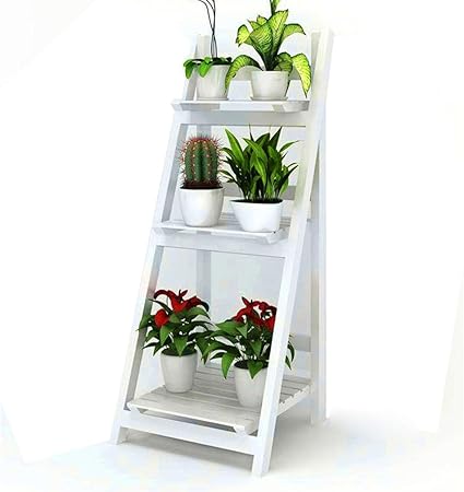 Folding Plant Storage Shelves Rack Stand Flower Staircase With 3