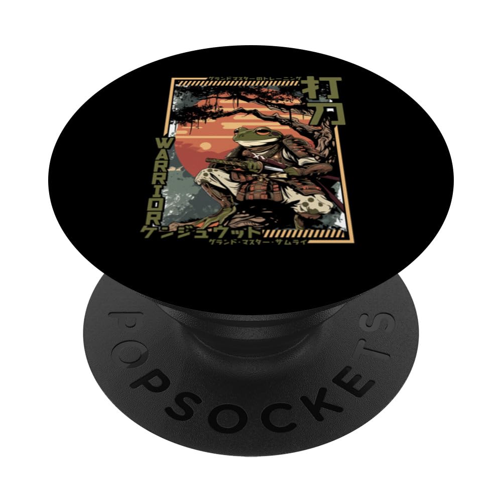 Neko Samurai Frog PopSockets Swappable PopGrip
