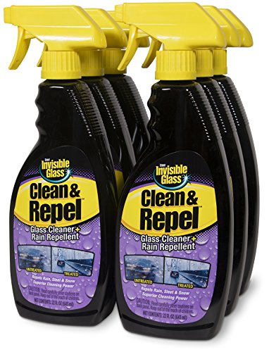 Invisible Glass 92186-6PK Premium Glass Cleaner with Rain Repellent, 132 fl. oz, 6 Pack