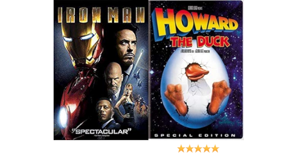 Amazon Com In The Beginning Where The Mcu Kicked Off Iron Man Howard The Duck Special Edition 2 Dvd Bundle Marvel Comics Universe Collection Robert Downey Jr Tim Robbins Jeff Bridges Jon