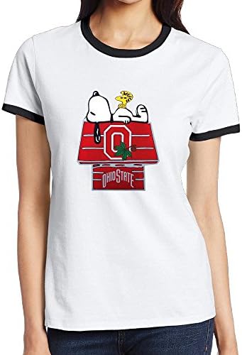 Women's Two-toned Tshirt-Vintage Ohio OSU State University Black