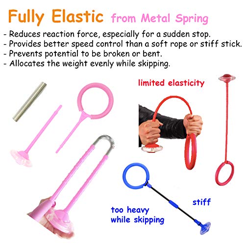 Todos Aman Flashing LED Skip Wheel, Cool Fun Game, Sports, Exercise, Balance Training for Both Adults and Kids, Great Gift Choice (2-Pack, Random)