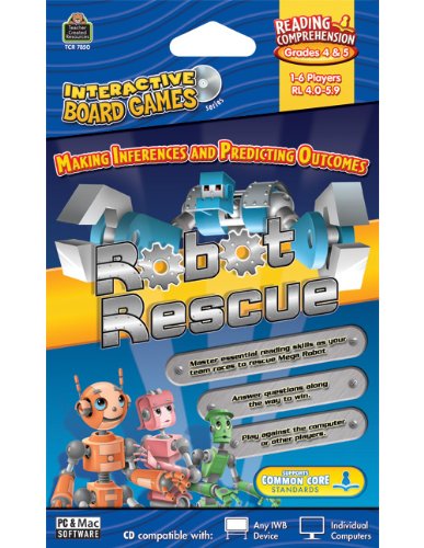 Teacher Created Resources Robot Rescue Interactive Board Game CD (7850)