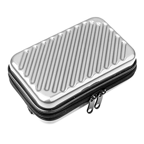 Hltd 2.5" HDD Hard Drive Case Travel Storage Carrying Case Bag Pouch for Electronic Computer Cell Phone iPad Accessories USB Cables Power Banks Hard Disk (Silver) - Thumbnail 2