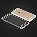 iPhone 6S Plus case, Mothca 3 in 1 Crystal Clear Plating Frame Hard Case Shockproof and 360 Degree Full Body Protective with Tempered Glass Screen Protector, Accessory Kit for iPhone 6S Plus (Gold)