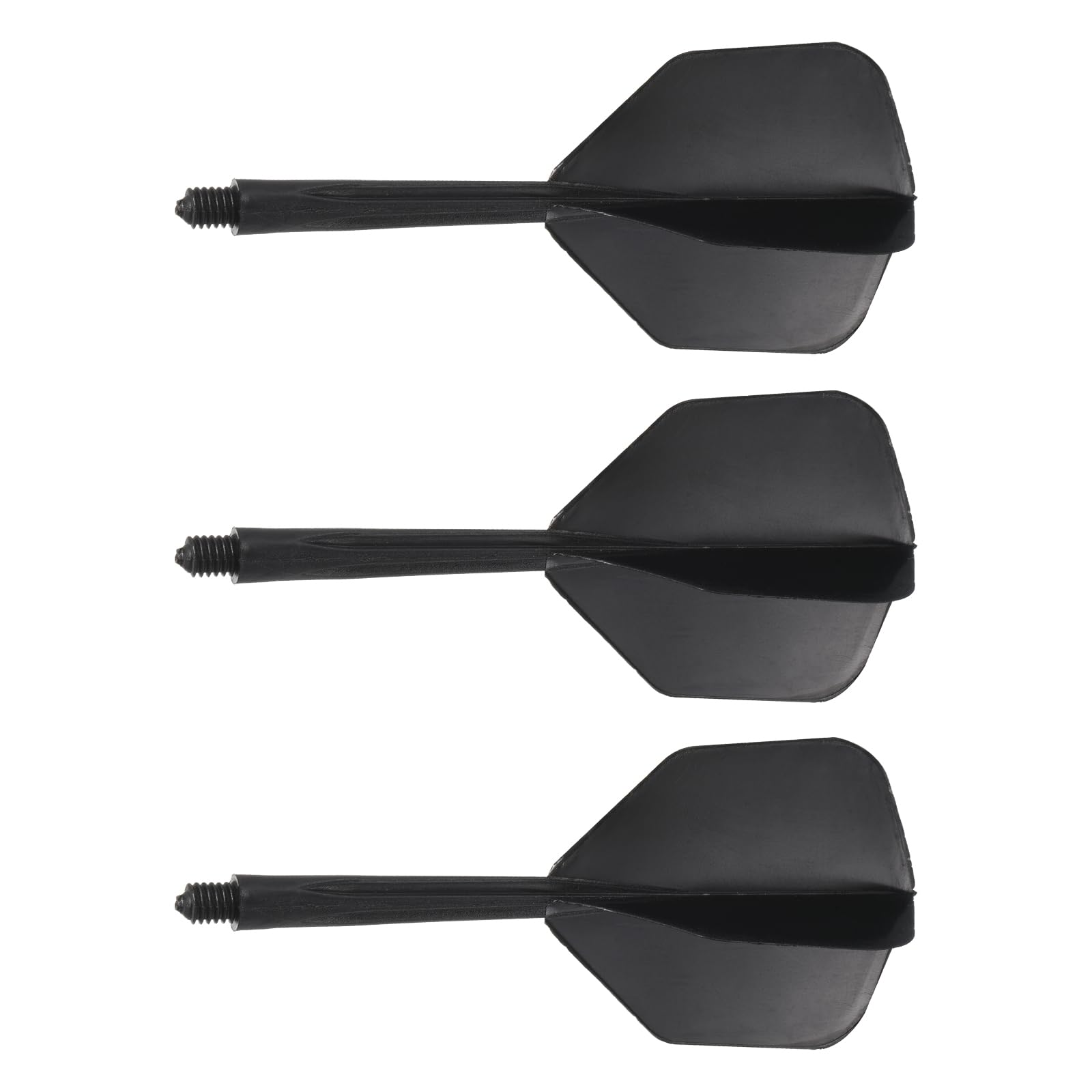 M METERXITY 3 Pack Integrated Dart Shaft and Flights-Screw In-one Dart Accessories, Plastic Anti-Fall, Apply to Soft Tip Darts and Steel Tip Darts (2BA, Black)