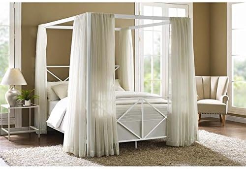 Avenue Greene Rosedale Canopy Queen Bed: Queen White
