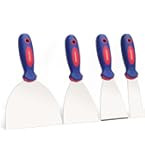 Putty Knife, 2 PCS 1 Inch Metal Scraper, Wooden Handle Spackle Knives For Drywall Decals Wall Paper Patching Painting Taping Scraping Coating - View #5