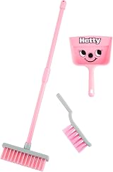Casdon Hetty Brush Set Children's Cleaning Toy Broom Dustpan Pink 3+