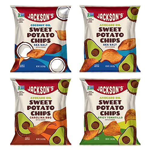 Jackson’s Sweet Potato Kettle Chips Variety Pack made with Premium Oils
