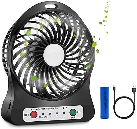 Ehomely USB handheld Mini Misting Fan Personal Cooling Humidifier Portable Air Conditioner With Rrechargeable Battery, Heat Stroke Prevention (s/black)