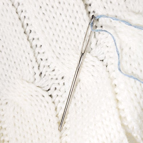 BetyBedy Large-eye Blunt Needles, Stainless Steel Yarn Knitting Needles, 9 Pieces Sewing Needles, Perfect for Finishing off Crochet Projects (Silver) - Thumbnail 5