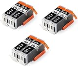 HOTCOLOR (TM) NEW PACK OF 6 CARTRIDGES Compatible Ink Cartridge Replacement for Canon PGI-250 XL (6 Large Black) for Canon PIXMA iP7220, PIXMA iP8720, PIXMA iX6820