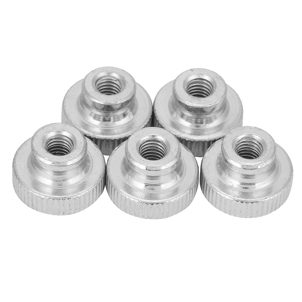 M3 M4 M5 M6 M8 M10 Nickel Plated Carbon Steel Hand Tighten Knurled Thumb Nuts Handle With Nuts (M6（5pcs）)