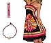 ACVIP Women's Halter Graphic Sleeveless Short Straight Dress, Black, Medium
