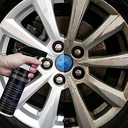 Quwei Wheel and Tire Cleaner - car Wheel Cleaner - Wheel and tire Cleaner kit - Safe decontamination Cleaning Rust Remover Iron Removal Alloy Wheel Cleaner Chrome Aluminum Clear Oxide Ring