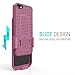 Stalion iPhone 5 5S Belt Clip Case Secure Holster Shell & Kickstand Combo (Fuchsia Pink) 180° Degree Rotating Locking Swivel + Shockproof Protection