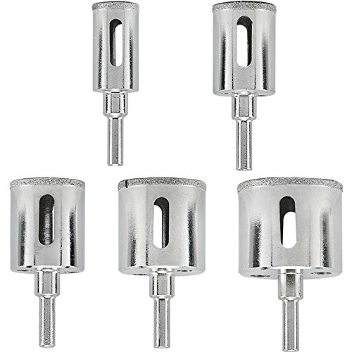 Neiko 00823A Diamond Grit Hole Saw Drill Bit Set, 5 Piece 5/32” ½