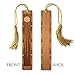Mitercraft Sun Rays Engraved Wooden Bookmark with Tassel - Also Available with Personalization - Made in The USA