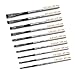 Nicpro 10 PCS Flat Paint Brush Set, Art Painting Brushes for Acrylic, Watercolor, Oil, Gouache, Craft, Detail, Face Body Painting, Base Coating, Artist Paintbrush Kit for Kid & Adult