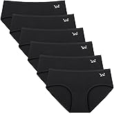 Benirap Womens Underwear Soft Cotton Hipster Panties Breathable Briefs 5 or 6 Pack