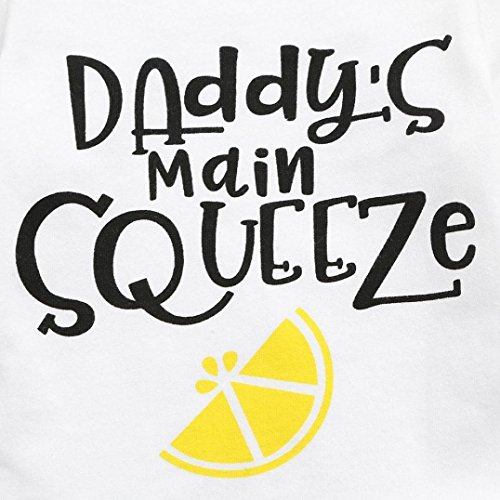 image for Aritone - Baby Romper Infant Baby Boys Girls Cotton Blend Letter Lemon