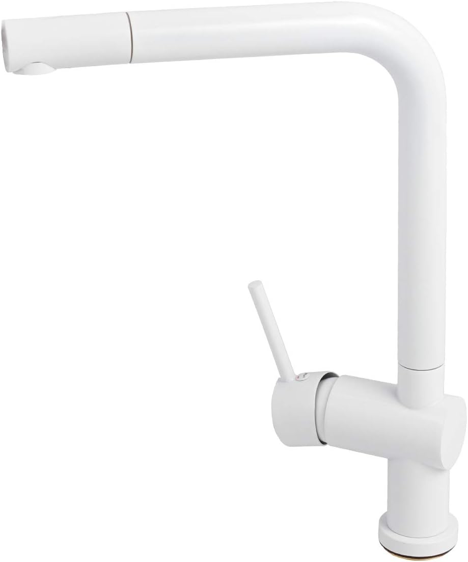 CCLIFE Grifo de Cocina extraible con Caño giratorio, Manija única de