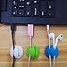 Cable Clips Desktop Color(6 Pack),Wire Clips Desk,Wire Holder for Table,Car,Wall,Computer,Phone Charging Cable,USB Cable,Mouse,Headphone,Office,Cubicle,ect.(Great for Small Cable or Wire)
