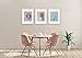 Holmkell Tropical Pink Minimalist Art -3 Prints Set- Pastel Wall Decor 8 x 10 Inches Modern Donut Banana and Pineapple Small Unframed Posters