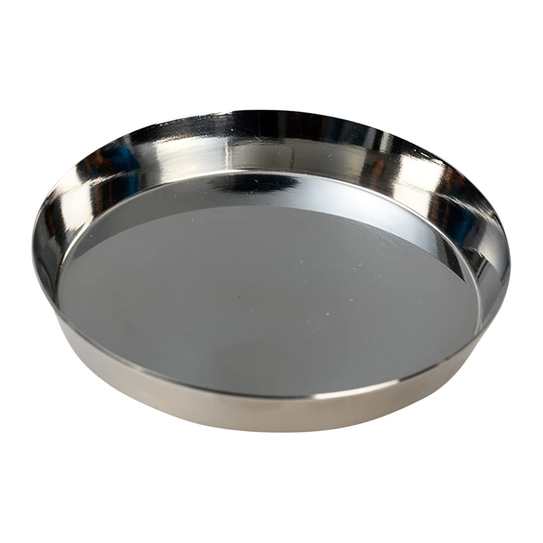 NKlaus plate stainless steel polished ? 8cm candle holder candle plate coaster table decoration 10854