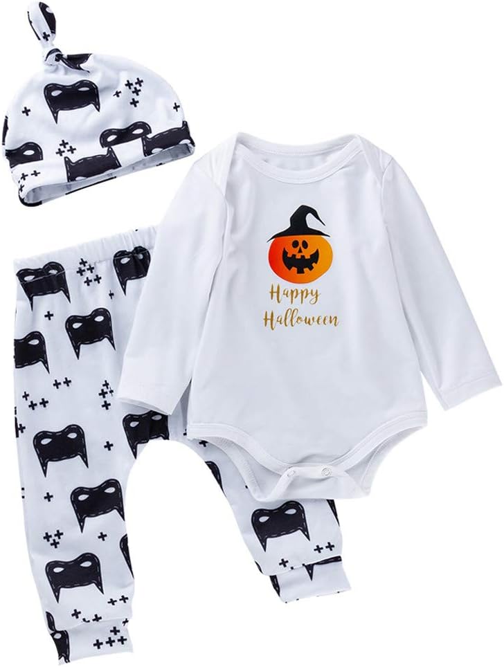 Brands Online Cheap Sale Topbigger 3pcs Newborn Baby Girl Romper Jumpsuit Bodysuit Pants Headband Hat Outfit Set Bodysuit Tops Halloween Pumpkin Jumpsuit Outfits Set 0 24months A Lot Of Surprises Www Fisherdentalcare Com