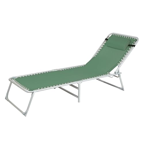 Trail Folding Sun Lounger Lightweight Portable Garden Recliner Outdoor