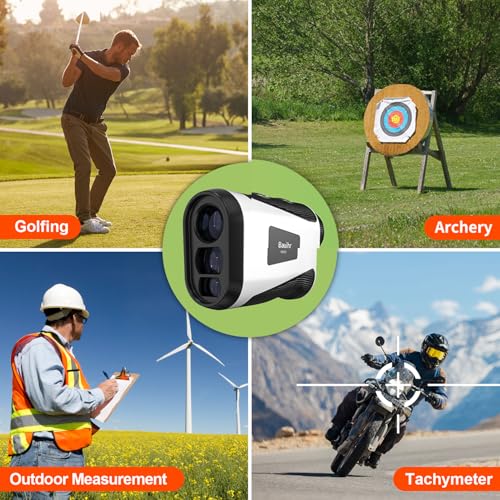 Bauihr Telémetro Láser de Golf Alta Precisión de 600M y 6 Aumentos | Medición de Distancia, Compensación de Pendiente, Bloqueo de Banderas y Vibración