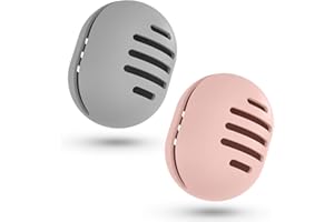 Fauxomor 2 Pcs Makeup Sponge Holder,Double-Sided Breathable Silicone Beauty Blender Holder for Travel or Daily,Shatterproof Make-up Travel Case Quick Drying Easy to Carry,Grey+Pink