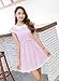 TULIPTREND Women's Fresh Doll Collar Short Sleeve Dress Pink US Small/Asian Medium