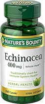 Nature's Bounty Echinacea 400 mg Natural, 100 Capsules