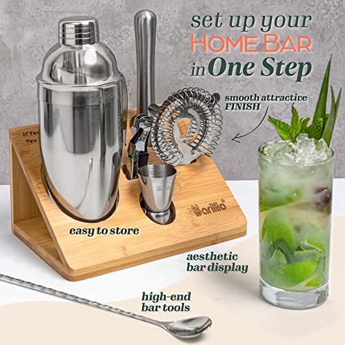 Mixology Bartender Kit Cocktail Shaker Set by Barillio Drink Mixer Set
